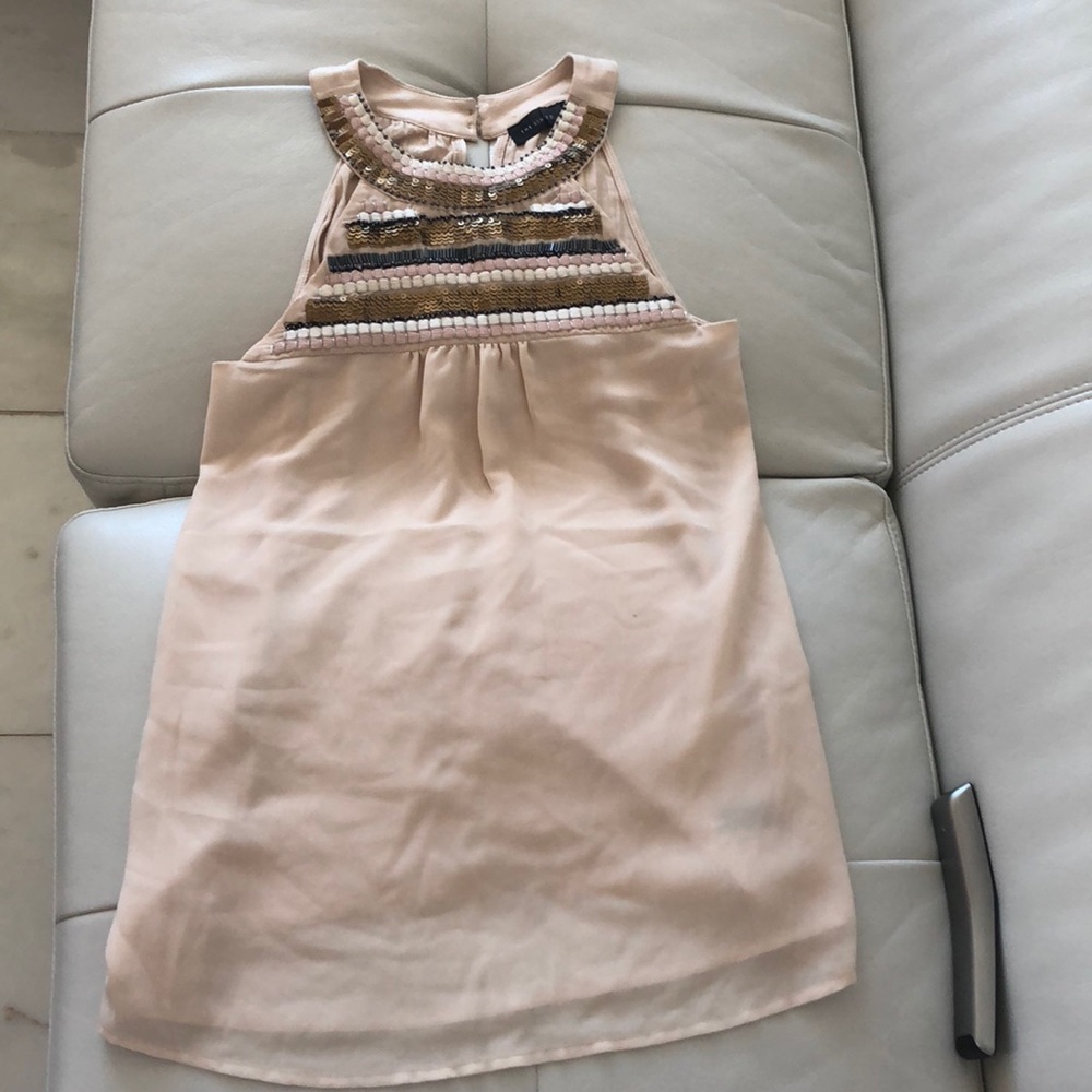Beaded sleeveless blouse